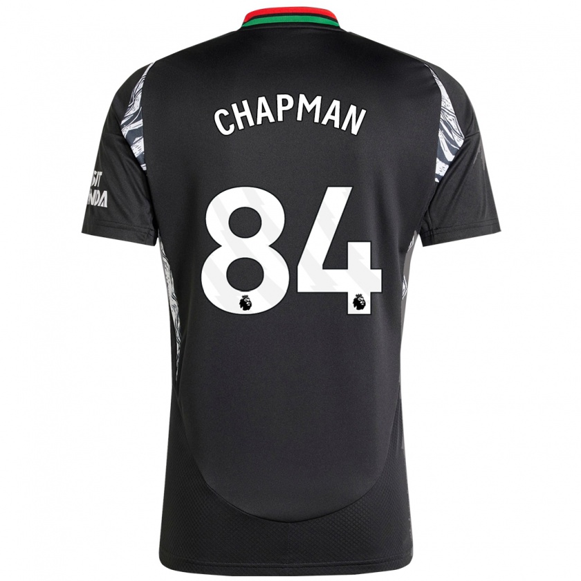 Kandiny Gyermek Samuel Chapman #84 Fekete Idegenbeli Jersey 2024/25 Mez Póló Ing