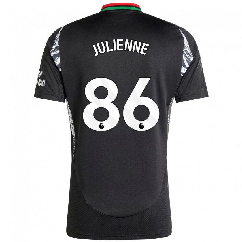 Kandiny Gyermek Theo Julienne #86 Fekete Idegenbeli Jersey 2024/25 Mez Póló Ing