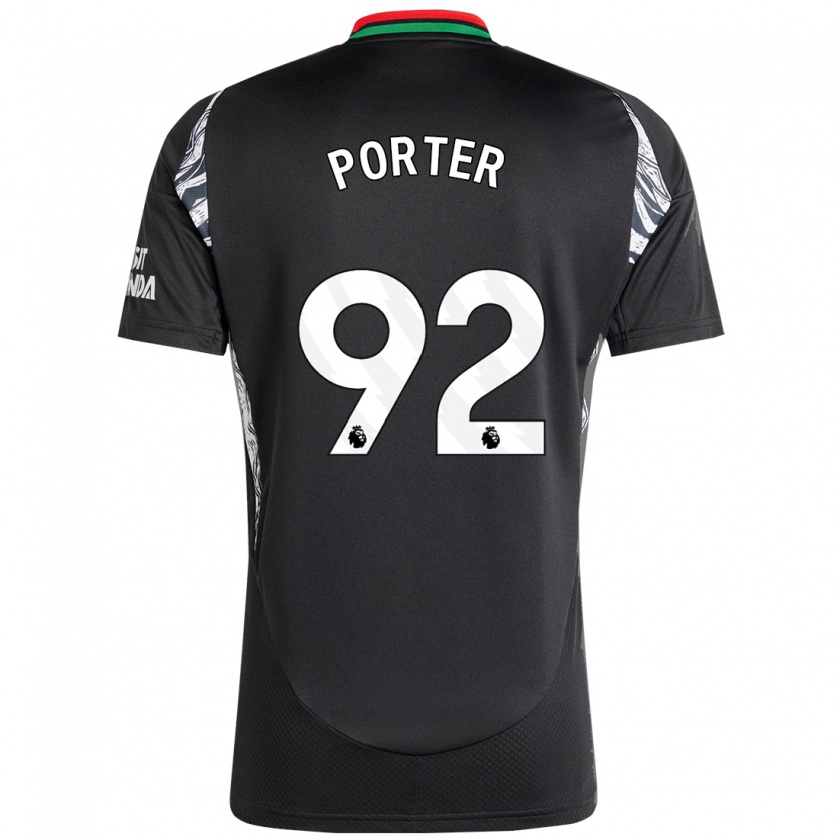 Kandiny Gyermek Jack Porter #92 Fekete Idegenbeli Jersey 2024/25 Mez Póló Ing