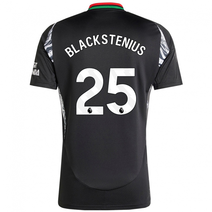 Kandiny Gyermek Stina Blackstenius #25 Fekete Idegenbeli Jersey 2024/25 Mez Póló Ing