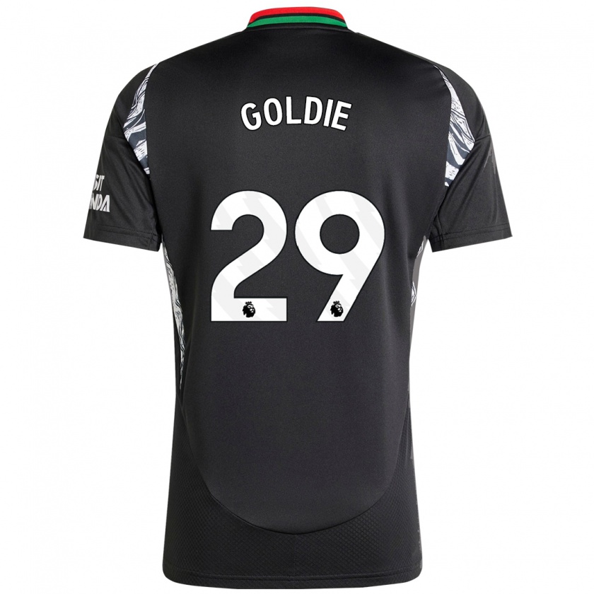 Kandiny Gyermek Teyah Goldie #29 Fekete Idegenbeli Jersey 2024/25 Mez Póló Ing