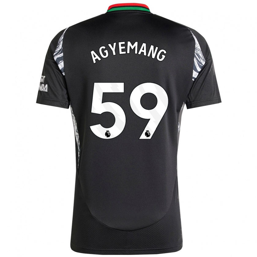 Kandiny Gyermek Michelle Agyemang #59 Fekete Idegenbeli Jersey 2024/25 Mez Póló Ing