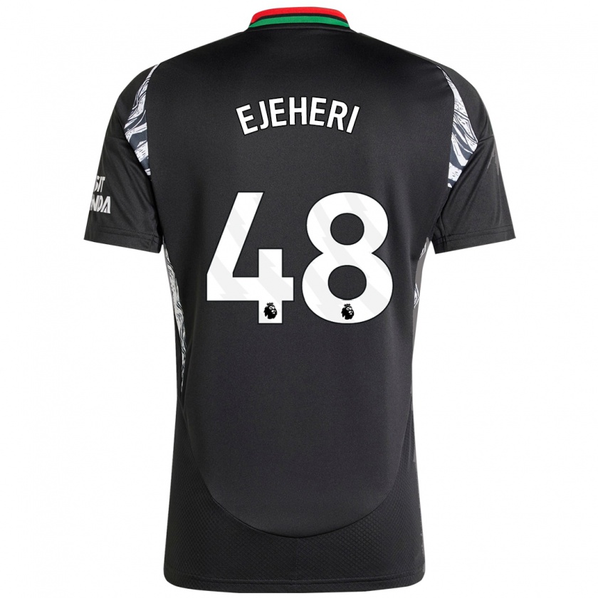 Kandiny Gyermek Ovie Ejeheri #48 Fekete Idegenbeli Jersey 2024/25 Mez Póló Ing