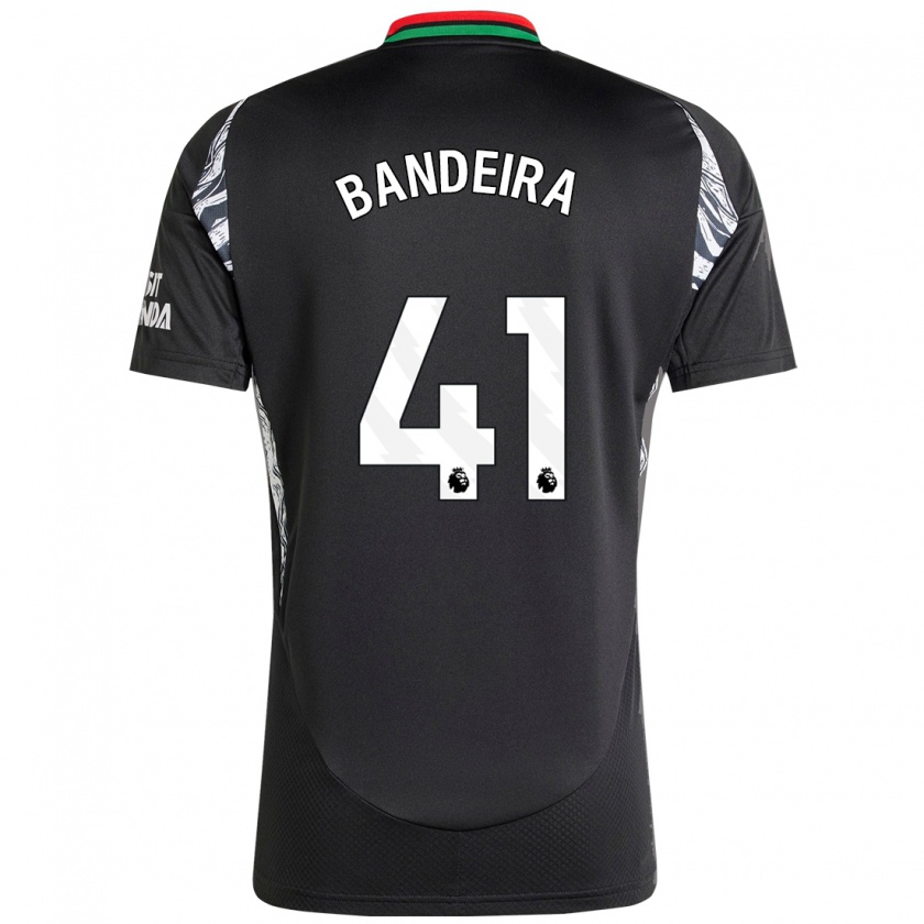 Kandiny Gyermek Mauro Bandeira #41 Fekete Idegenbeli Jersey 2024/25 Mez Póló Ing