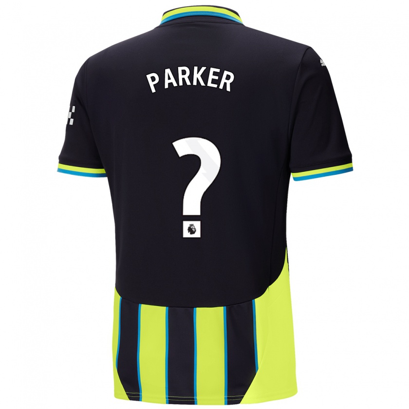 Kandiny Gyermek Harrison Parker #0 Kék Sárga Idegenbeli Jersey 2024/25 Mez Póló Ing