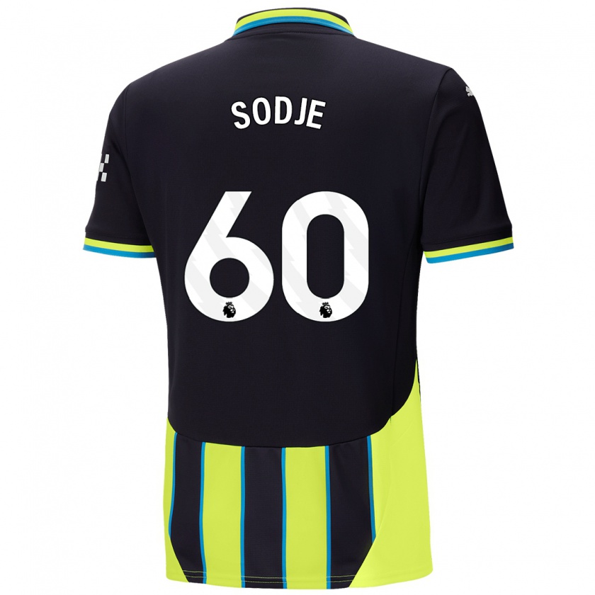 Kandiny Gyermek Tai Sodje #60 Kék Sárga Idegenbeli Jersey 2024/25 Mez Póló Ing