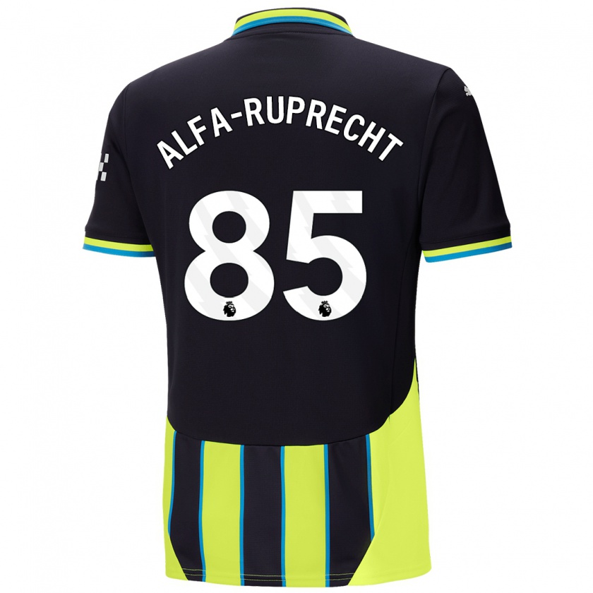 Kandiny Gyermek Farid Alfa-Ruprecht #85 Kék Sárga Idegenbeli Jersey 2024/25 Mez Póló Ing