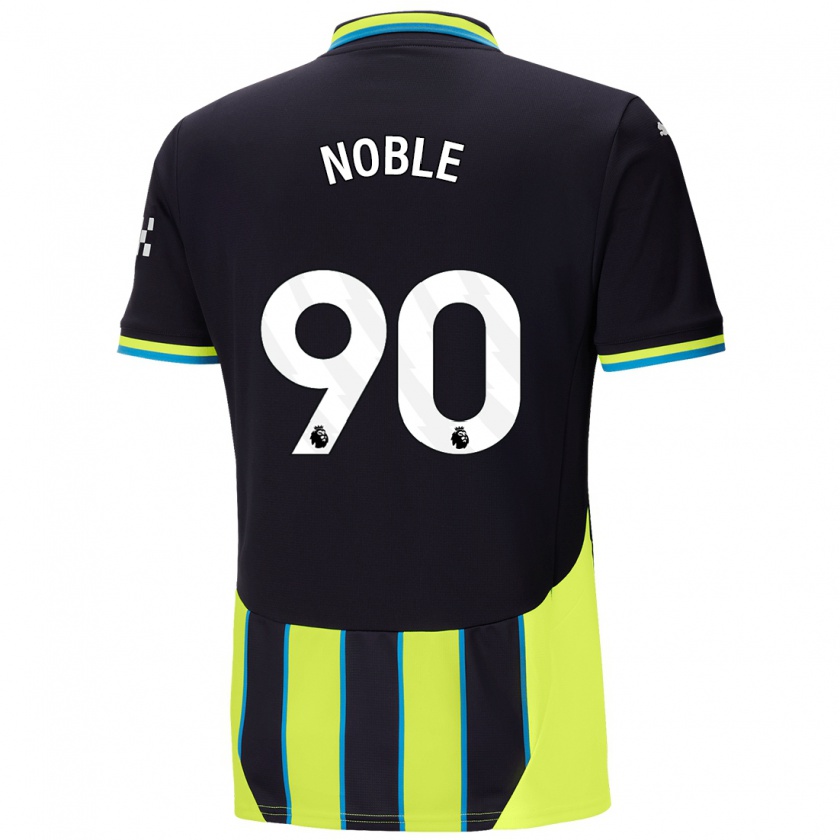 Kandiny Gyermek Kian Noble #90 Kék Sárga Idegenbeli Jersey 2024/25 Mez Póló Ing