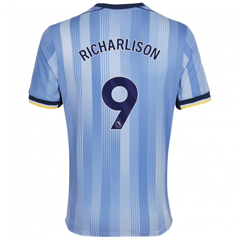 Kandiny Gyermek Richarlison #9 Világoskék Idegenbeli Jersey 2024/25 Mez Póló Ing