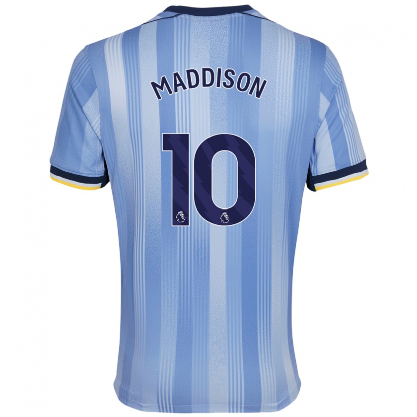 Kandiny Gyermek James Maddison #10 Világoskék Idegenbeli Jersey 2024/25 Mez Póló Ing