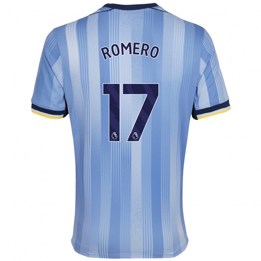 Kandiny Gyermek Cristian Romero #17 Világoskék Idegenbeli Jersey 2024/25 Mez Póló Ing