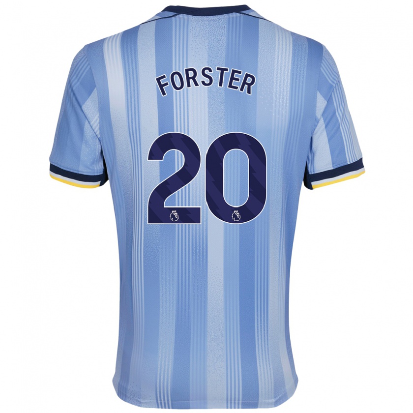 Kandiny Gyermek Fraser Forster #20 Világoskék Idegenbeli Jersey 2024/25 Mez Póló Ing