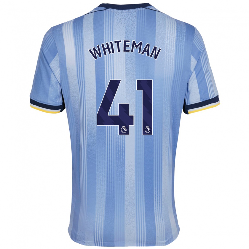 Kandiny Gyermek Alfie Whiteman #41 Világoskék Idegenbeli Jersey 2024/25 Mez Póló Ing