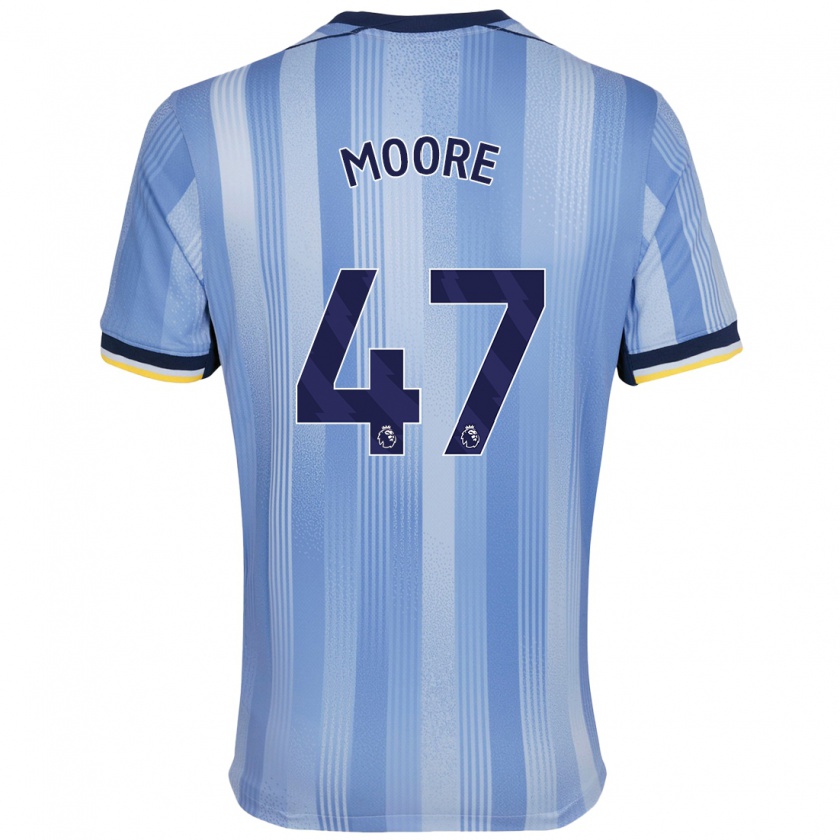 Kandiny Gyermek Mikey Moore #47 Világoskék Idegenbeli Jersey 2024/25 Mez Póló Ing