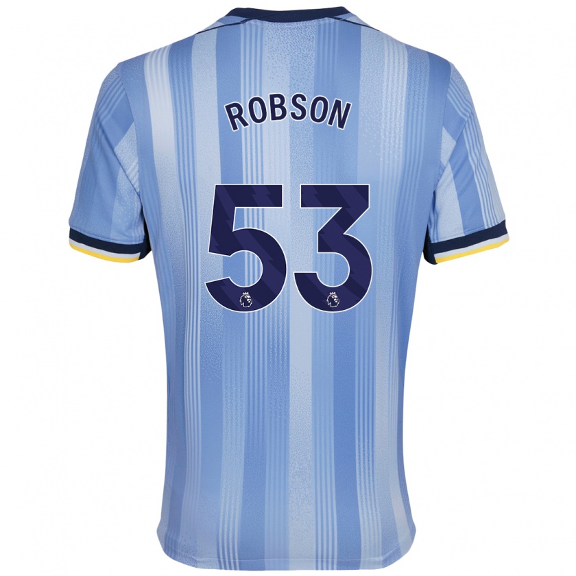 Kandiny Gyermek Max Robson #53 Világoskék Idegenbeli Jersey 2024/25 Mez Póló Ing