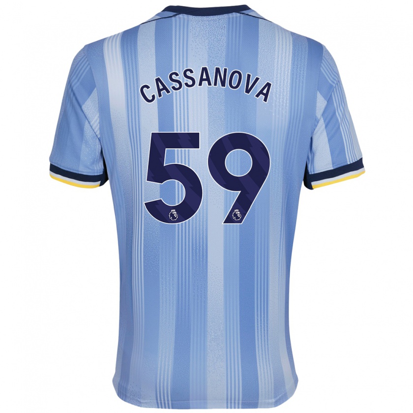 Kandiny Gyermek Dante Cassanova #59 Világoskék Idegenbeli Jersey 2024/25 Mez Póló Ing