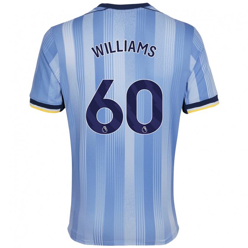 Kandiny Gyermek Jaden Williams #60 Világoskék Idegenbeli Jersey 2024/25 Mez Póló Ing