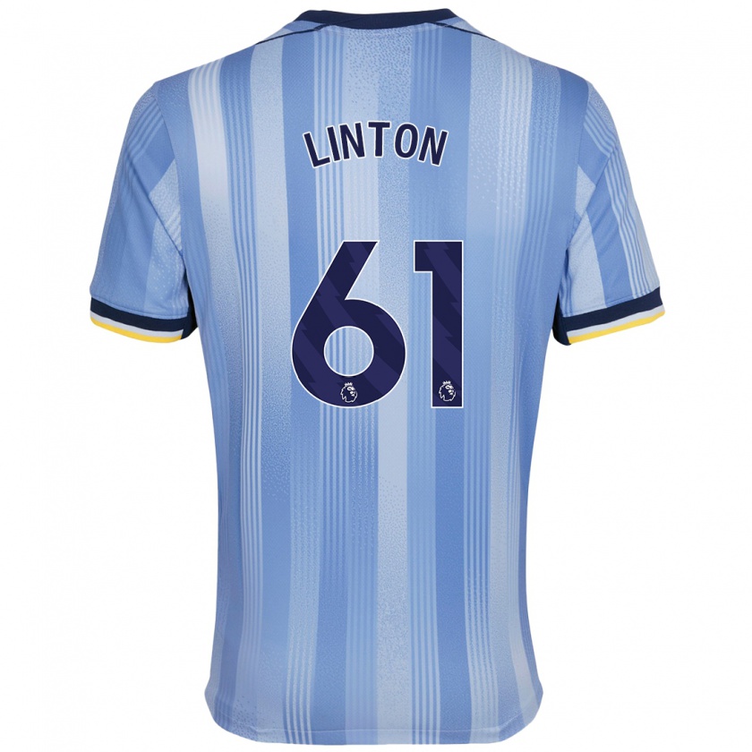 Kandiny Gyermek Jahziah Linton #61 Világoskék Idegenbeli Jersey 2024/25 Mez Póló Ing