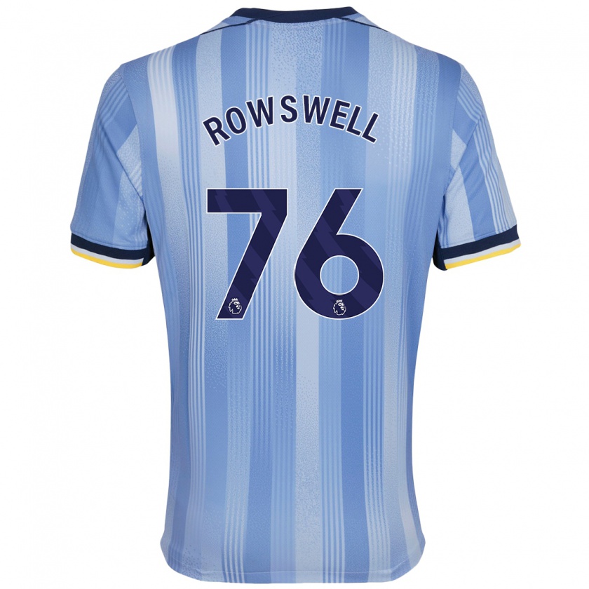 Kandiny Gyermek James Rowswell #76 Világoskék Idegenbeli Jersey 2024/25 Mez Póló Ing