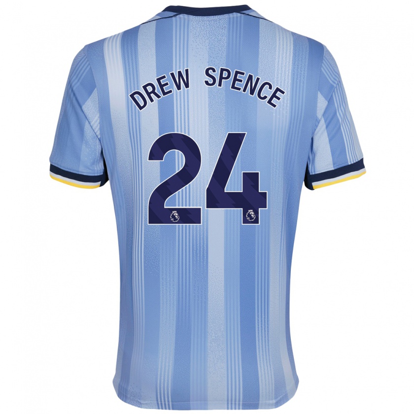 Kandiny Gyermek Drew Spence #24 Világoskék Idegenbeli Jersey 2024/25 Mez Póló Ing