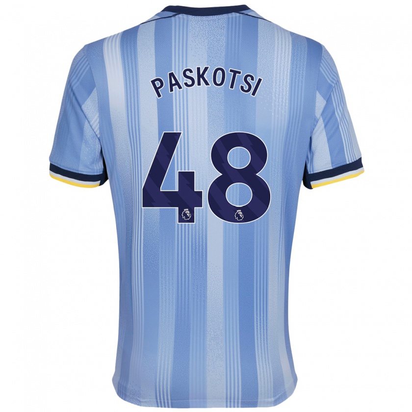 Kandiny Gyermek Maksim Paskotsi #48 Világoskék Idegenbeli Jersey 2024/25 Mez Póló Ing