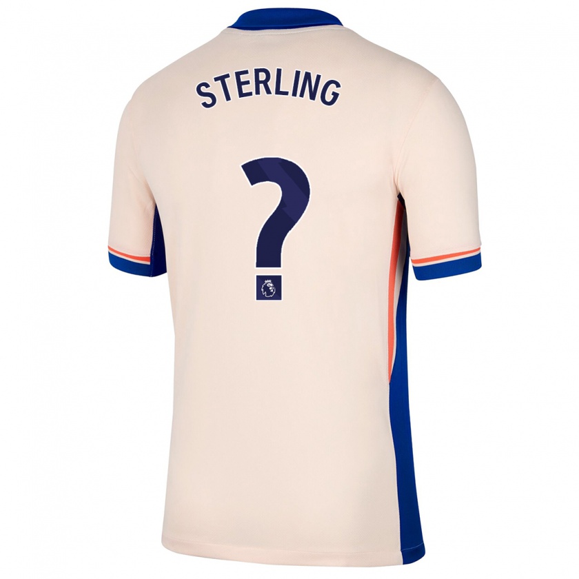 Kandiny Gyermek Raheem Sterling #0 Világos Bézs Idegenbeli Jersey 2024/25 Mez Póló Ing