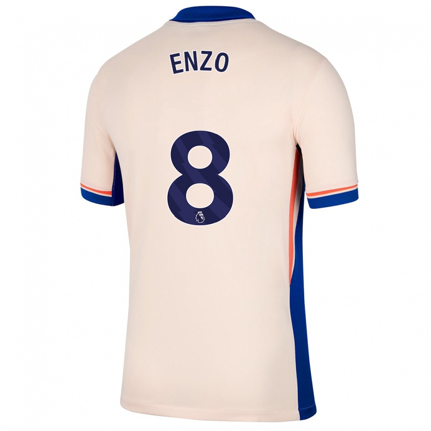 Kandiny Gyermek Enzo Fernández #8 Világos Bézs Idegenbeli Jersey 2024/25 Mez Póló Ing