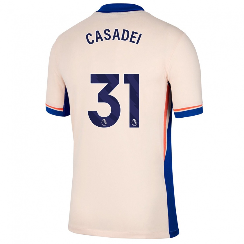 Kandiny Gyermek Cesare Casadei #31 Világos Bézs Idegenbeli Jersey 2024/25 Mez Póló Ing