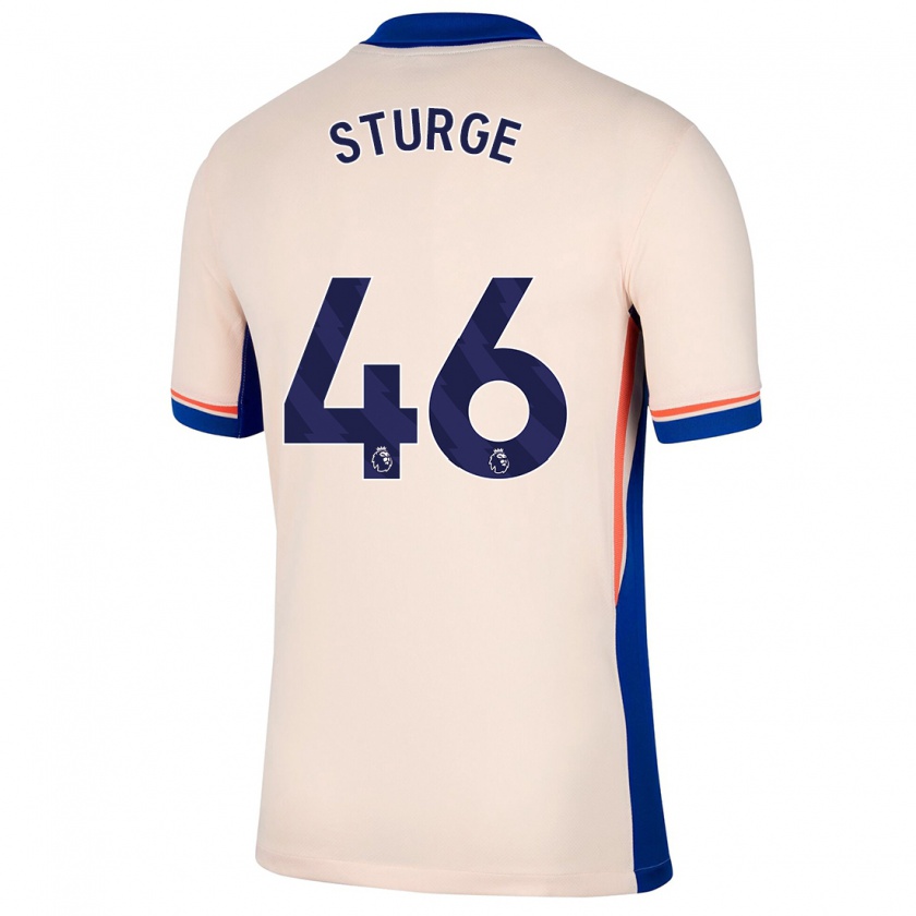 Kandiny Gyermek Zak Sturge #46 Világos Bézs Idegenbeli Jersey 2024/25 Mez Póló Ing