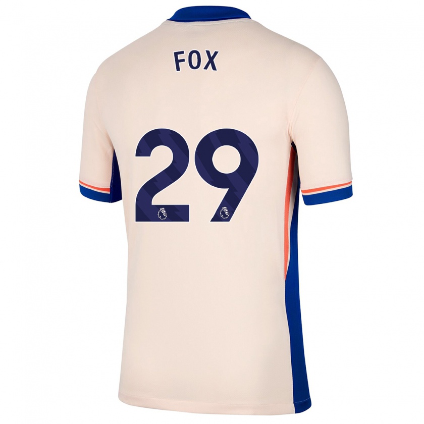 Kandiny Gyermek Jorja Fox #29 Világos Bézs Idegenbeli Jersey 2024/25 Mez Póló Ing