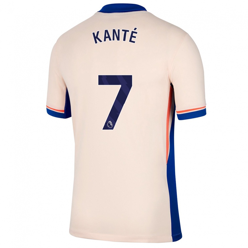 Kandiny Gyermek N'golo Kante #7 Világos Bézs Idegenbeli Jersey 2024/25 Mez Póló Ing