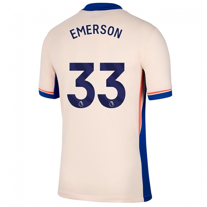 Kandiny Gyermek Emerson #33 Világos Bézs Idegenbeli Jersey 2024/25 Mez Póló Ing