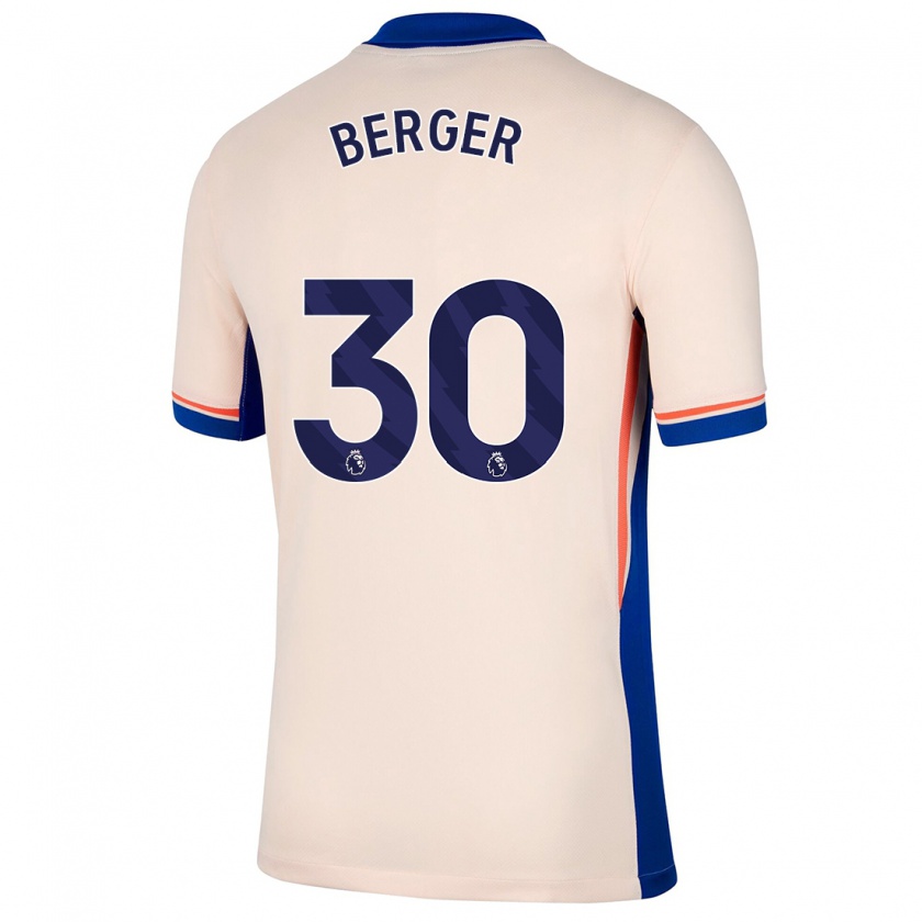 Kandiny Gyermek Ann-Katrin Berger #30 Világos Bézs Idegenbeli Jersey 2024/25 Mez Póló Ing