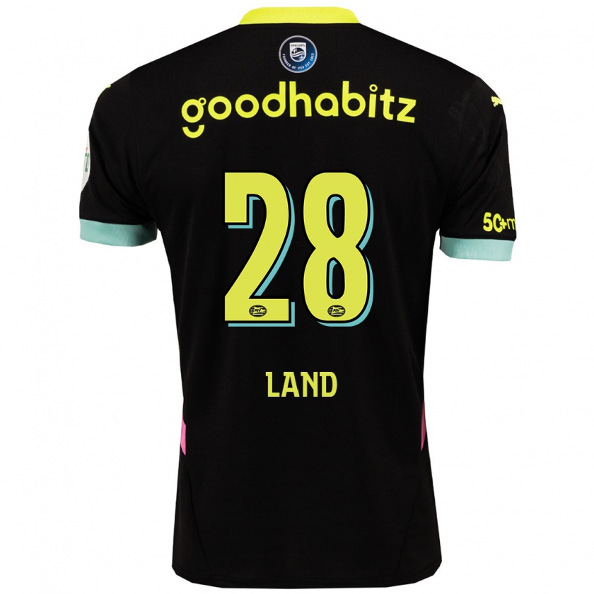 Kandiny Gyermek Tygo Land #28 Fekete Sárga Idegenbeli Jersey 2024/25 Mez Póló Ing