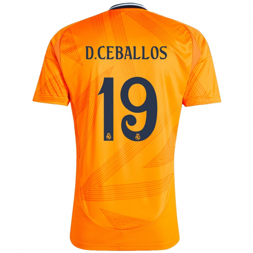 Kandiny Gyermek Dani Ceballos #19 Narancs Idegenbeli Jersey 2024/25 Mez Póló Ing