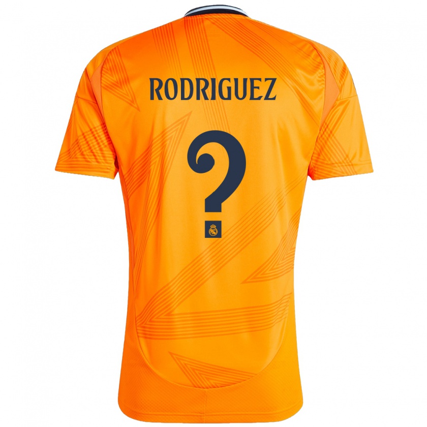 Kandiny Gyermek Álvaro Rodríguez #0 Narancs Idegenbeli Jersey 2024/25 Mez Póló Ing