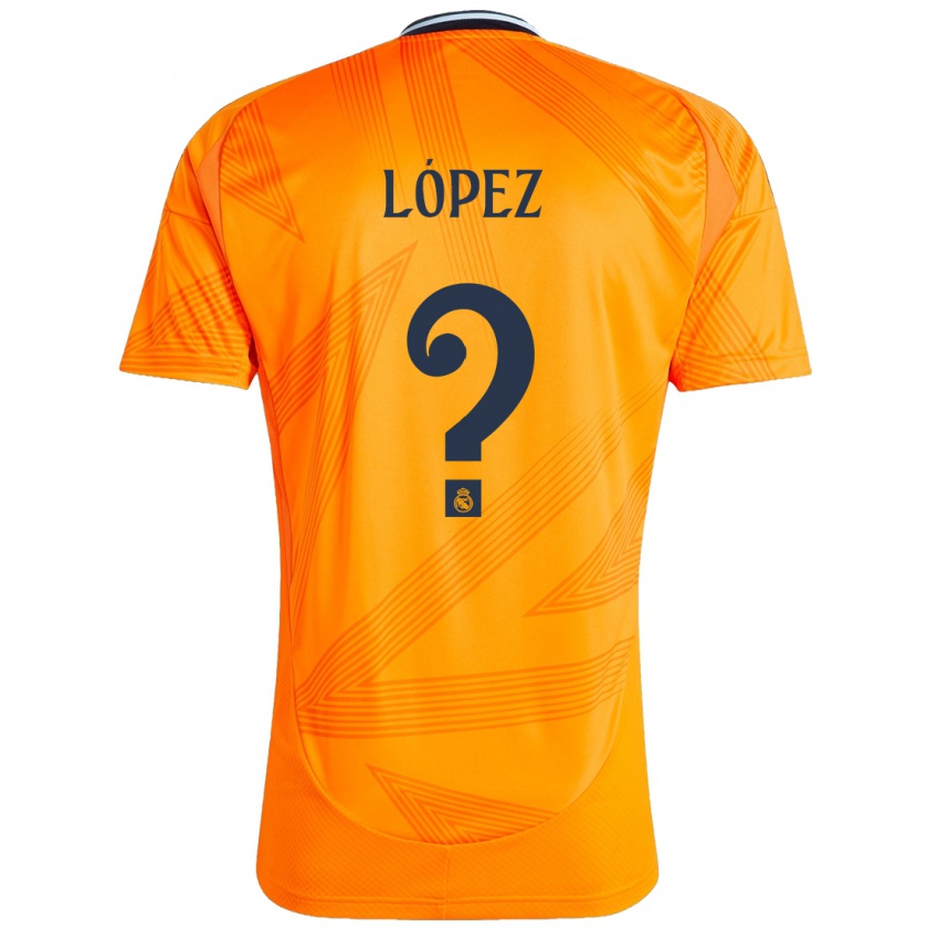 Kandiny Gyermek Noel López #0 Narancs Idegenbeli Jersey 2024/25 Mez Póló Ing