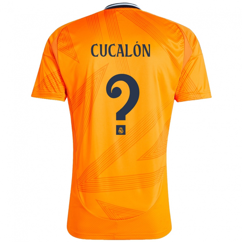 Kandiny Gyermek Marc Cucalón #0 Narancs Idegenbeli Jersey 2024/25 Mez Póló Ing