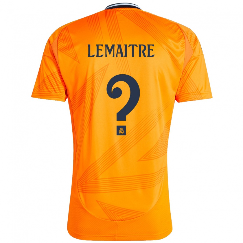 Kandiny Gyermek Leo Lemaitre #0 Narancs Idegenbeli Jersey 2024/25 Mez Póló Ing