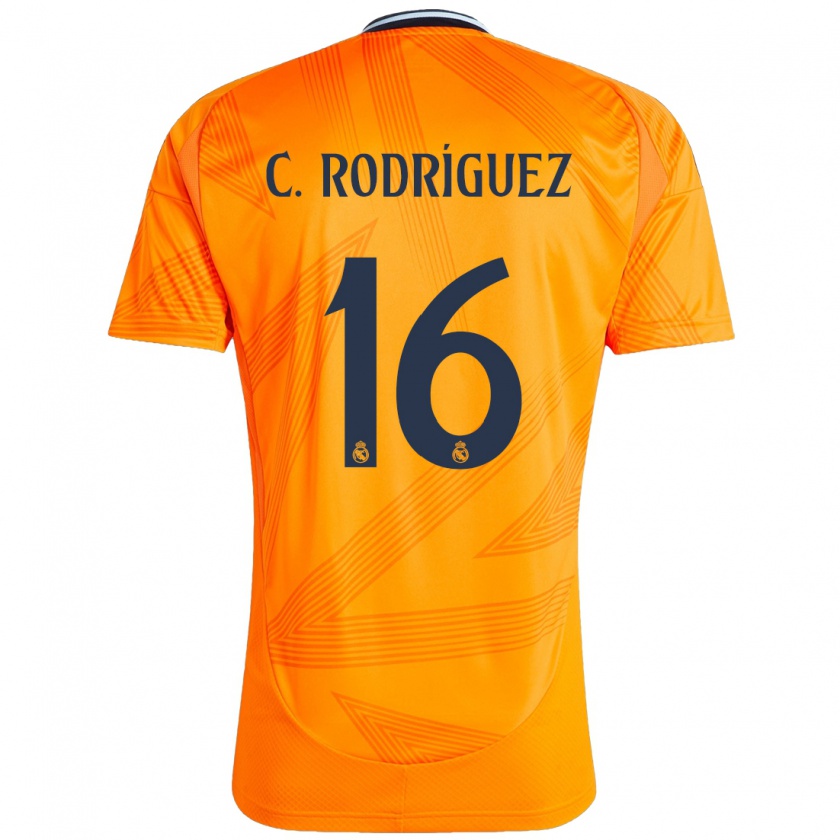 Kandiny Gyermek Carlos Rodríguez #16 Narancs Idegenbeli Jersey 2024/25 Mez Póló Ing