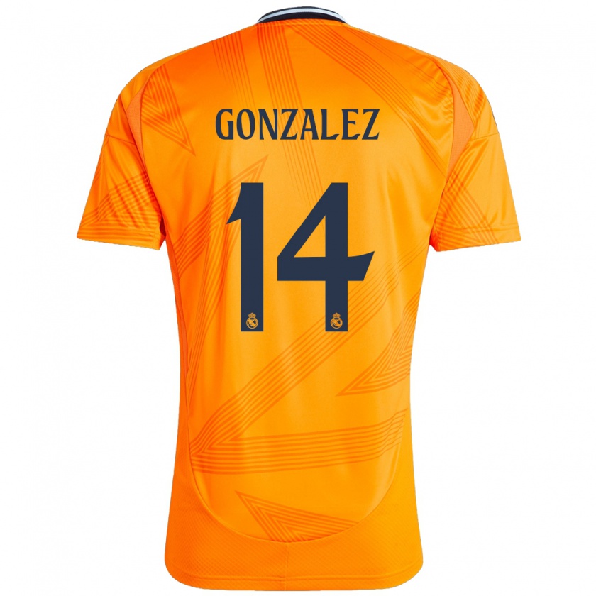 Kandiny Gyermek David González #14 Narancs Idegenbeli Jersey 2024/25 Mez Póló Ing