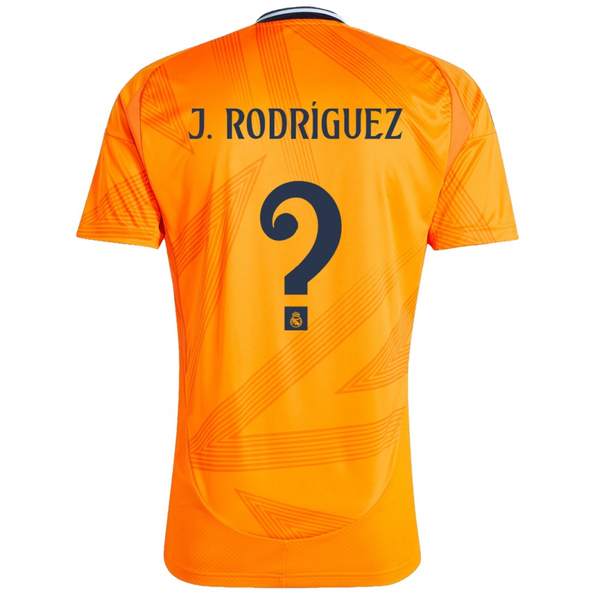 Kandiny Gyermek Juan Rodríguez #0 Narancs Idegenbeli Jersey 2024/25 Mez Póló Ing