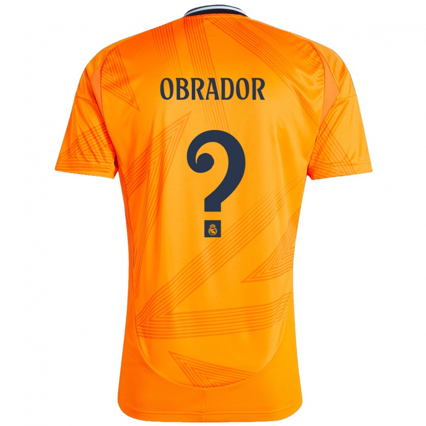 Kandiny Gyermek Rafael Obrador #0 Narancs Idegenbeli Jersey 2024/25 Mez Póló Ing