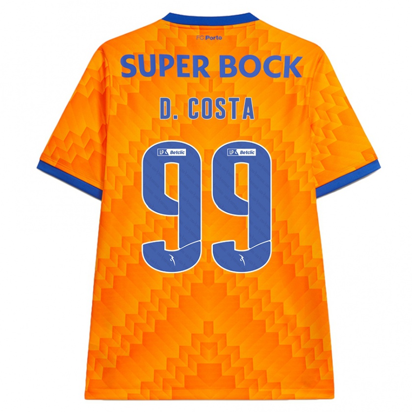 Kandiny Gyermek Diogo Costa #99 Narancs Idegenbeli Jersey 2024/25 Mez Póló Ing