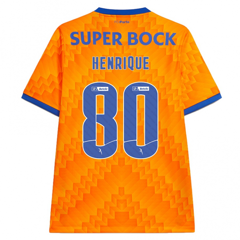 Kandiny Gyermek Kaio Henrique #80 Narancs Idegenbeli Jersey 2024/25 Mez Póló Ing