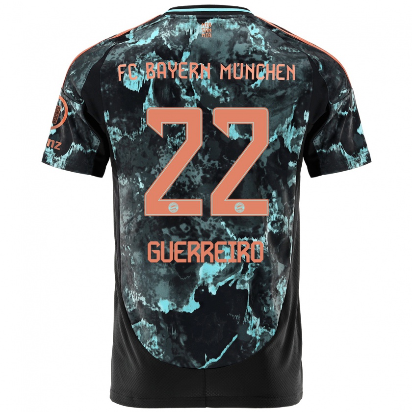 Kandiny Gyermek Raphaël Guerreiro #22 Fekete Idegenbeli Jersey 2024/25 Mez Póló Ing