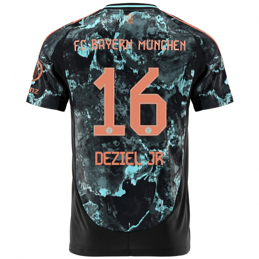 Kandiny Gyermek Robert Deziel Jr #16 Fekete Idegenbeli Jersey 2024/25 Mez Póló Ing