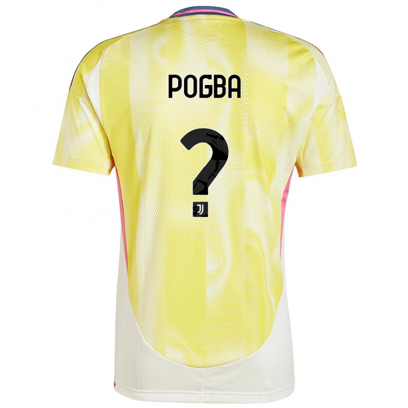 Kandiny Gyermek Paul Pogba #0 Napsárga Idegenbeli Jersey 2024/25 Mez Póló Ing