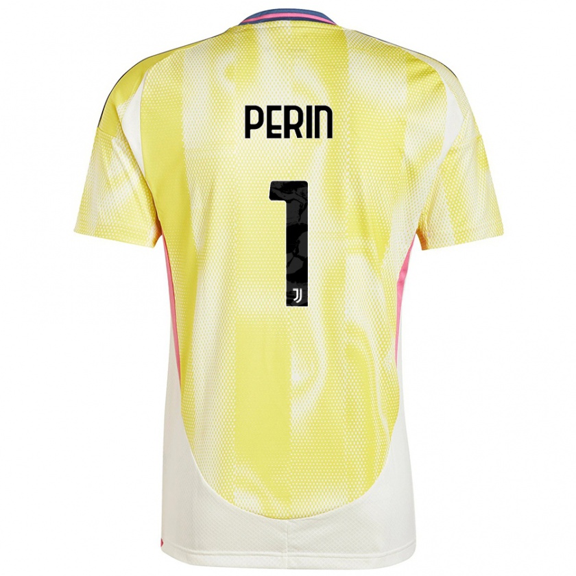 Kandiny Gyermek Mattia Perin #1 Napsárga Idegenbeli Jersey 2024/25 Mez Póló Ing