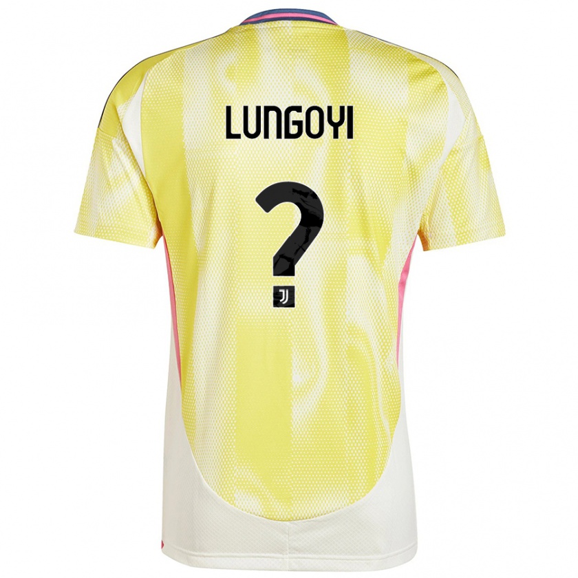 Kandiny Gyermek Christopher Lungoyi #0 Napsárga Idegenbeli Jersey 2024/25 Mez Póló Ing